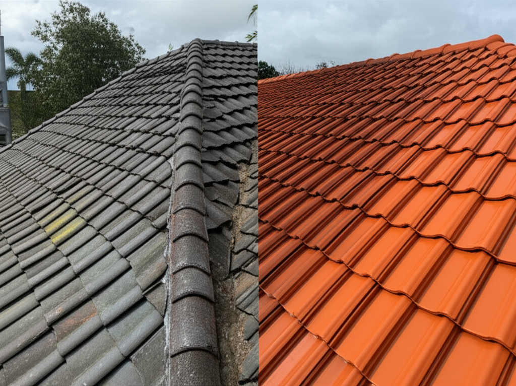 Restored roof with fresh coating on a Barossa Valley home